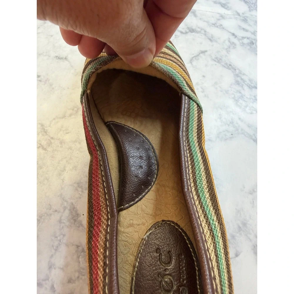 b.o.c. Born Concept Women 8M Striped Espadrille Flats Multi Color C87223 CCAH15